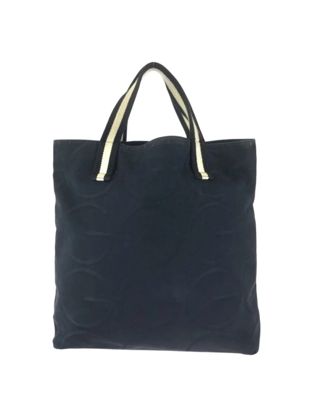 Gucci G Logo Black White Canvas Tote Bag